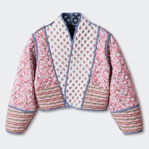 NWT Mango Quilted Reversible Jacket Sz M